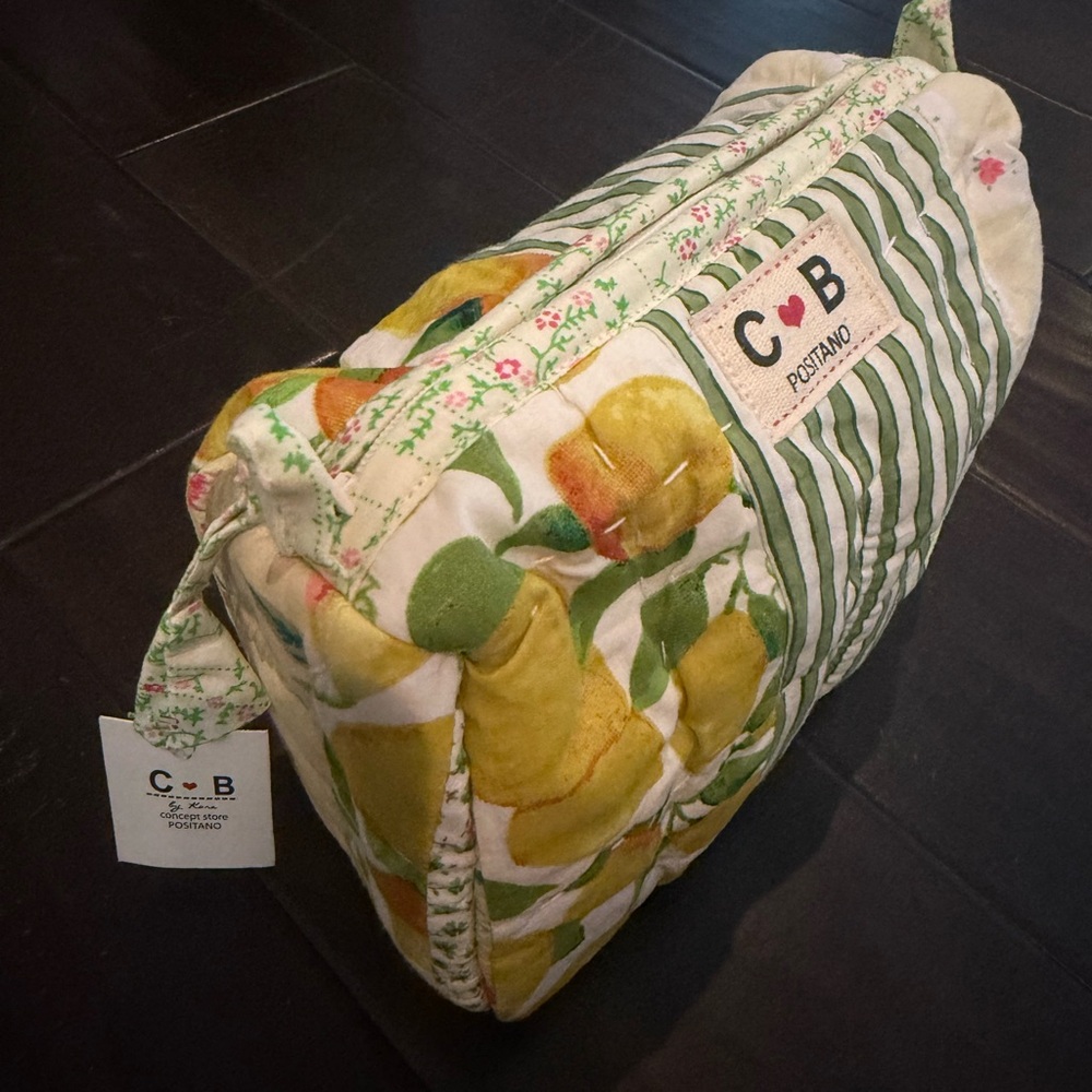 CB Positano Floral Trendy Makeup & Travel Bag – Made in Italy
